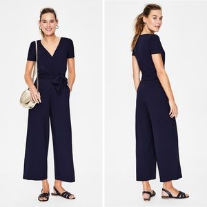 Boden Midnight Blue Wrap Jumpsuit